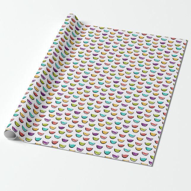 Bright watermelons: colourful seamless pattern. wrapping paper (Unrolled)
