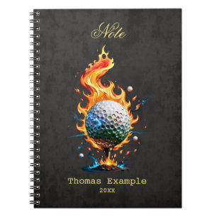 Bright white golf ball notebook