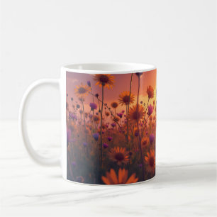 Bright Wild Flowers Field Coffee Mug