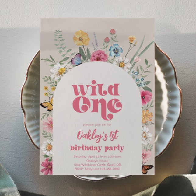 Bright Wild One Wildflower Invitation (Creator Uploaded)