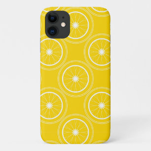 Bright yellow abstract pattern lemon retro Case-Mate iPhone Case