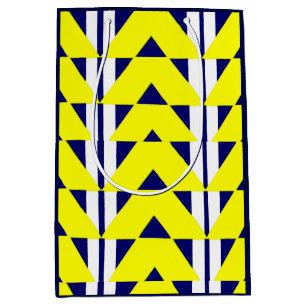 bright yellow abstraction medium gift bag
