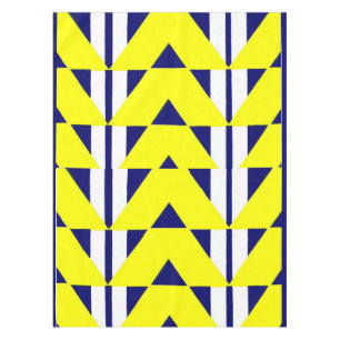 bright yellow abstraction tablecloth