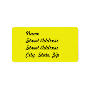 Bright Yellow  Address Sticker
