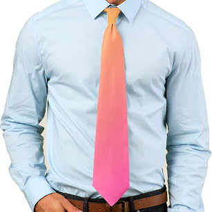 Bright Yellow and Pink Gradient Ombre Tie