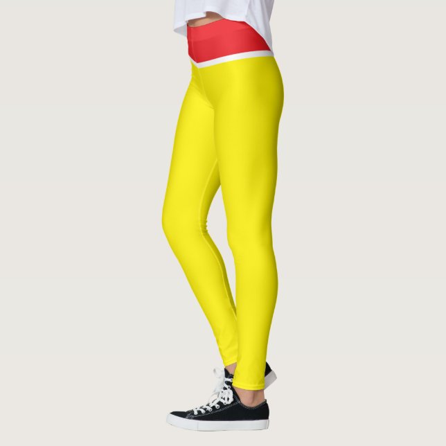 Bright Yellow and Red Leggings (Left)
