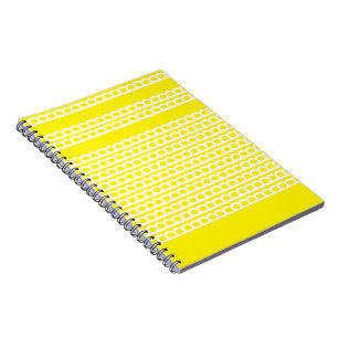 Bright Yellow and white Modern bubble Waves Notebook