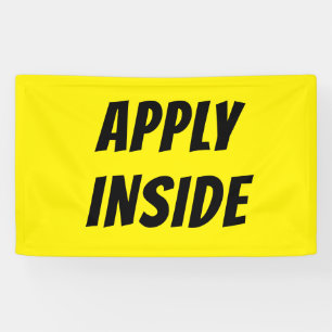 Bright Yellow APPLY INSIDE Banner – High-Vis