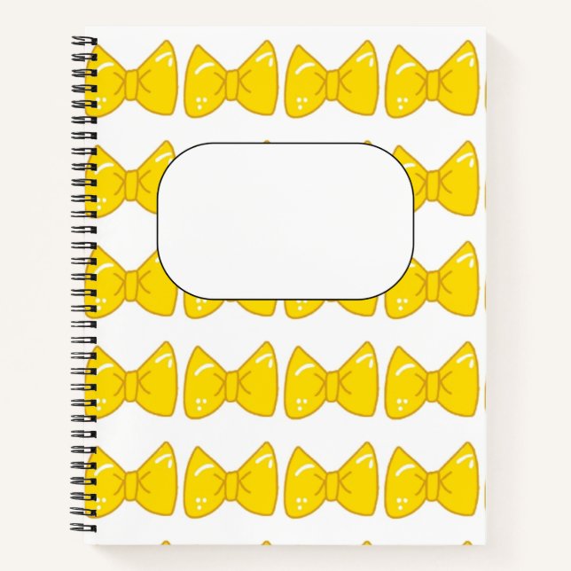 Bright Yellow Bow Notebook (Front)