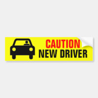 Bright Yellow Caution New Driver