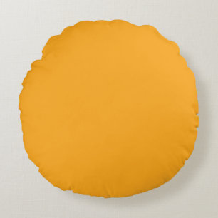 Bright yellow (Crayola) (solid colour) Round Cushion