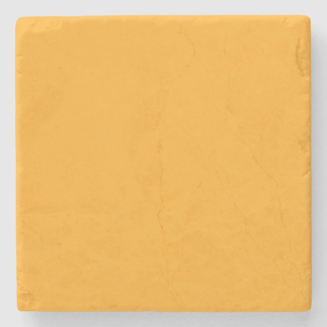  Bright yellow (Crayola) (solid colour) Stone Coaster (Front)