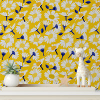 Bright Yellow Daisy Floral Peel and Stick