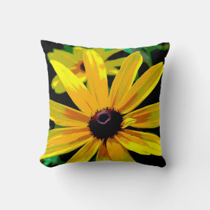 bright yellow daisy pillow