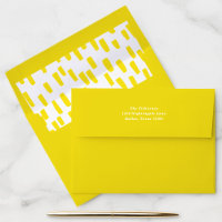 Bright Yellow Dashing Return Address