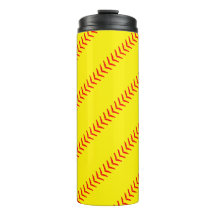 Bright Yellow Fastpitch Softball Stitches (Seams)