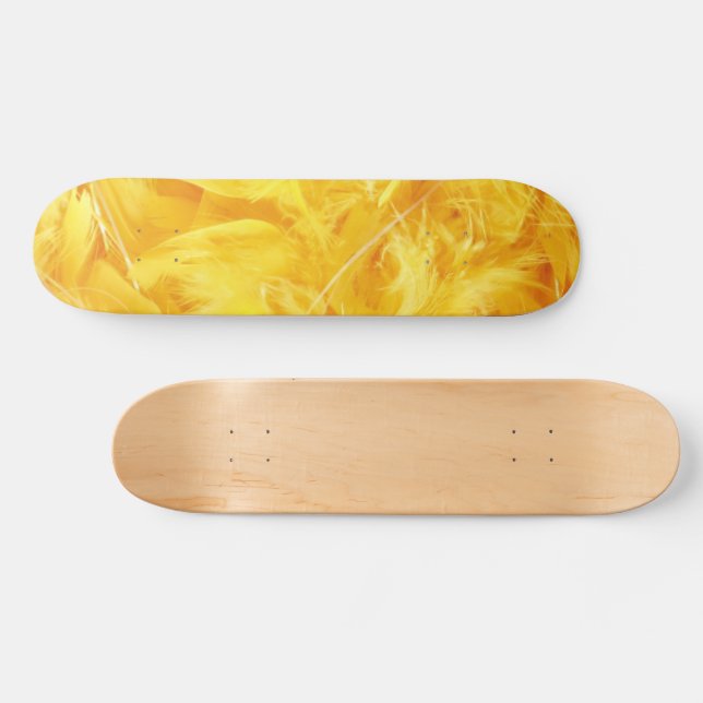 Bright Yellow Feathers Skateboard (Horz)