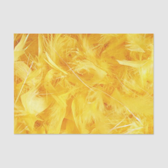 Bright Yellow Feathers Tissue Paper (Front)