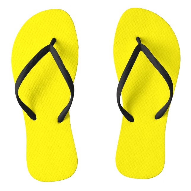 Bright Yellow #FFF3000, Banana Yellow Jandals (Footbed)