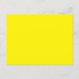 Bright Yellow #FFF3000, Banana Yellow Postcard