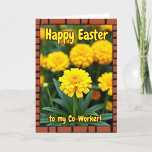 Bright Yellow Flower Easter Card