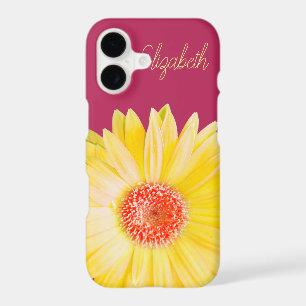 Bright Yellow Gerber Daisy Photo Personalised