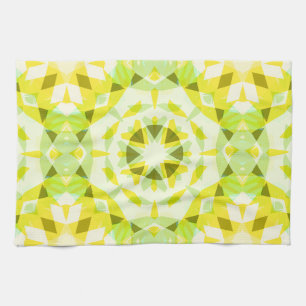 Bright Yellow Green Summer Star Dopamine Decor Art Tea Towel