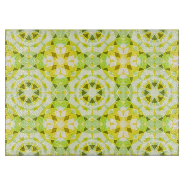 Bright Yellow Green Summer Star Dopamine Decor Cutting Board (Front)