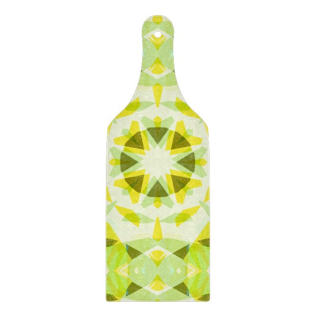 Bright Yellow Green Summer Star Dopamine Decor Cutting Board (Front)