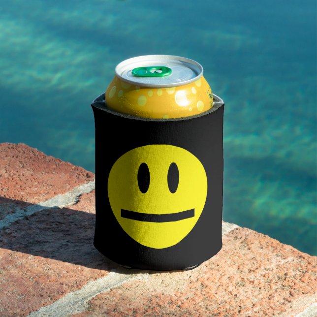 Bright Yellow Happy Smiling Face  Can Cooler (In Situ Pool)