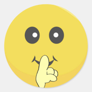 Bright Yellow Happy Smiling Face  Classic Round Sticker