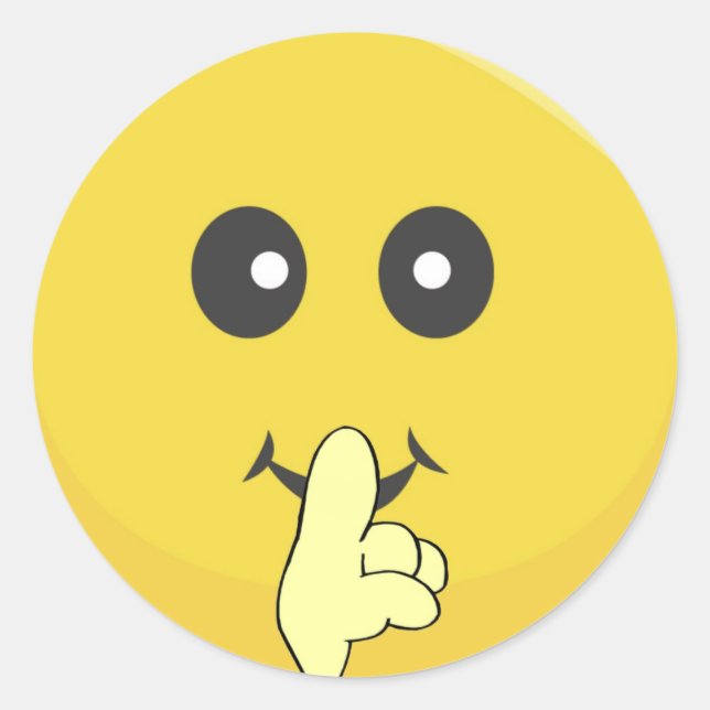 Bright Yellow Happy Smiling Face  Classic Round Sticker (Front)