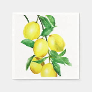 bright yellow lemon napkin