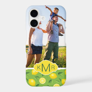 Bright Yellow Lemon Pattern Add Your Photo