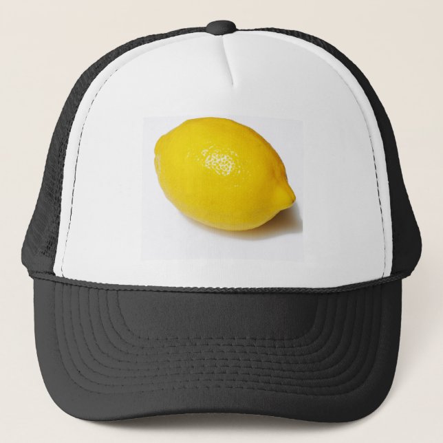 Bright Yellow Lemon Trucker Hat (Front)