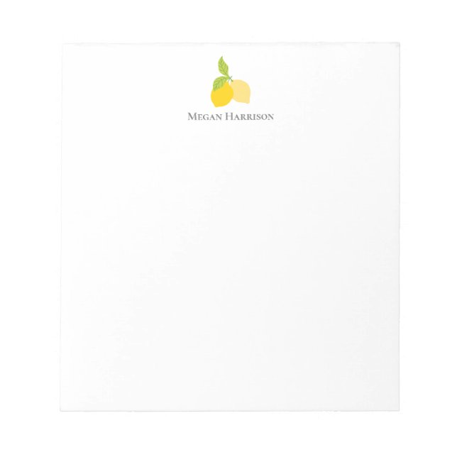 Bright Yellow Lemons Icon Notepad (Front)