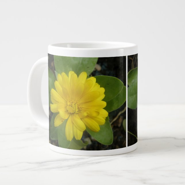 Bright Yellow Marigold Mug (Front Left)