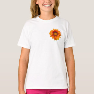 Bright Yellow Orange Gradient Flower Cutout T-Shirt