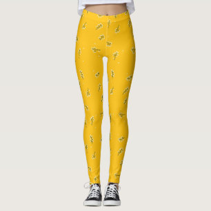 Bright Yellow-Orange Leggings for Standout Style