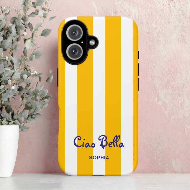 Bright Yellow Orange Stripes | Ciao Bella (Creator Uploaded)