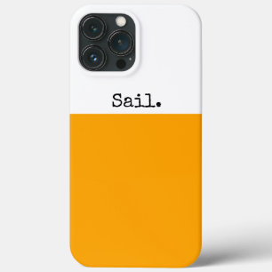Bright Yellow Orange White Colour Block "Sail" Tex iPhone 13 Pro Max Case
