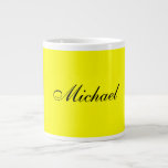 Bright Yellow Plain Elegant Professional Modern Large Coffee Mug<br><div class="desc">Simple,  modern,  minimalist design for companies. This template can be customised to meet all professional occupations.</div>