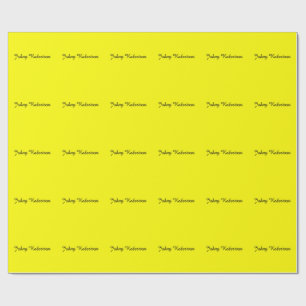 Bright Yellow Plain Elegant Professional Modern Wrapping Paper