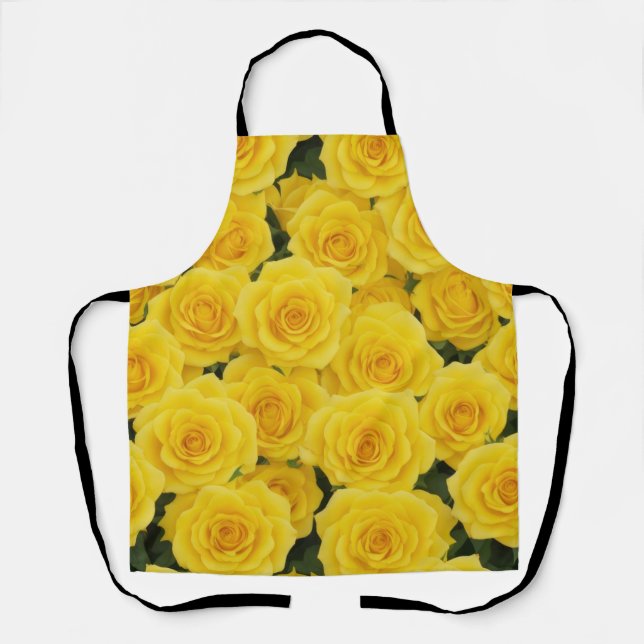 Bright Yellow Roses Apron (Front)