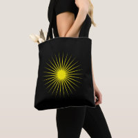 Bright Yellow Shining Star Mark Modern Black
