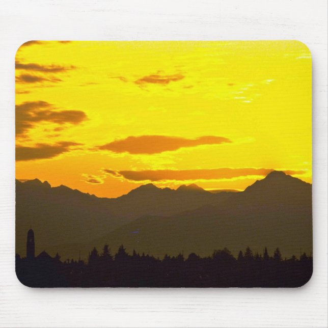 Bright Yellow Sky Mouse Pad (Front)