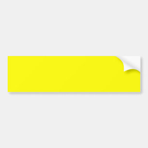 Bright yellow (solid colour)  bumper sticker