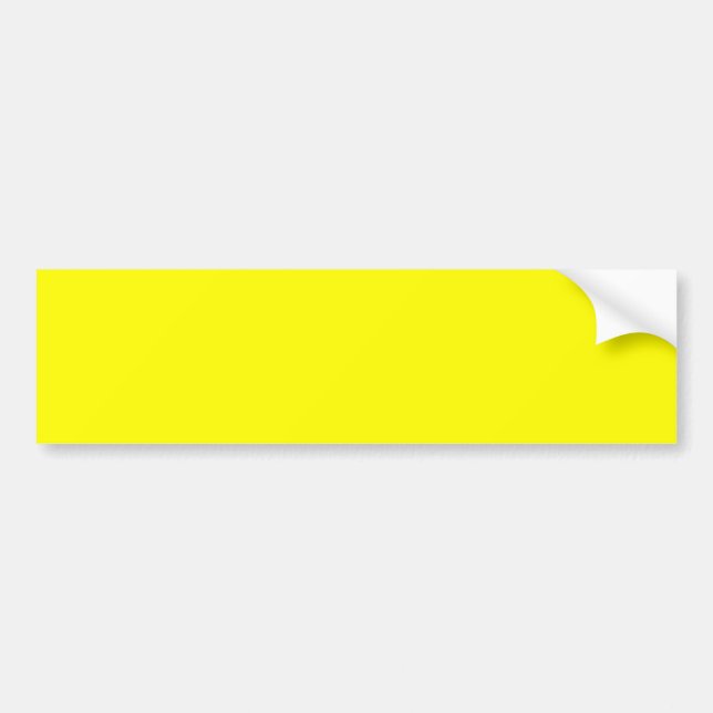 Bright yellow (solid colour)  bumper sticker (Front)
