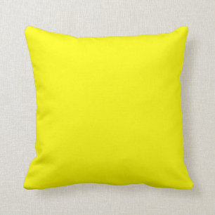 Bright yellow (solid colour)  cushion