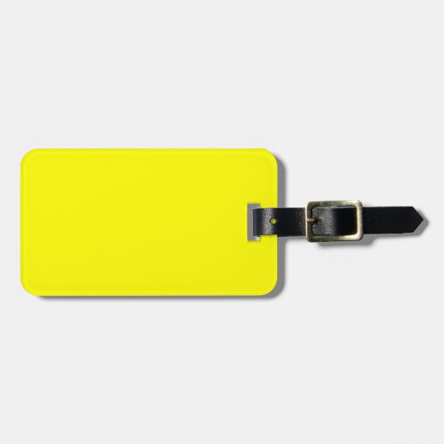 Bright yellow (solid colour)  luggage tag (Front Horizontal)